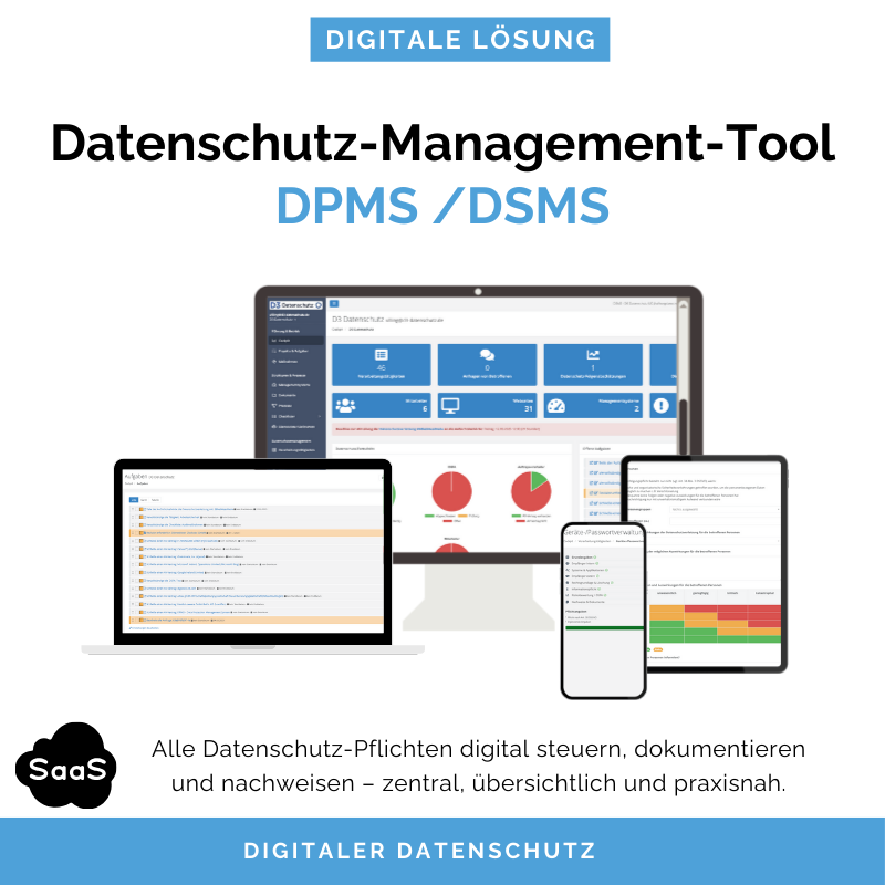 Datenschutz-Management-Tool (DPMS / DSMS) – Alle DSGVO-Pflichten an einem Ort