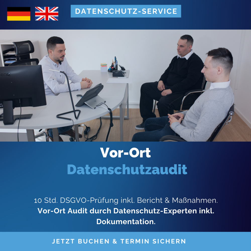 Datenschutzaudit vor Ort – 10 Std. DSGVO-Prüfung & Beratung im Unternehmen
