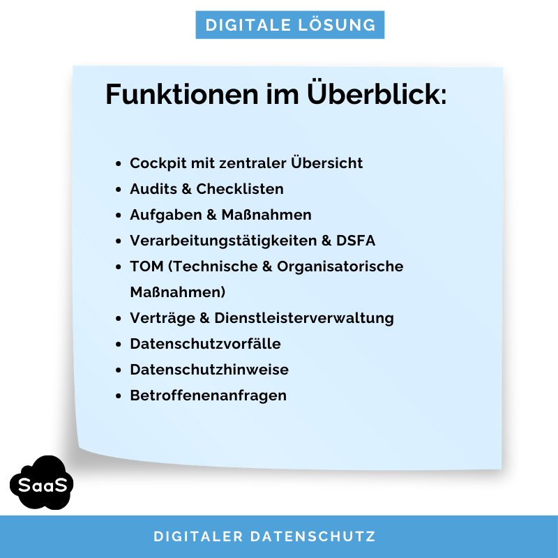 Datenschutz-Management-Tool (DPMS / DSMS) – Alle DSGVO-Pflichten an einem Ort